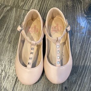 Bizzie Studded Leather T-Strap Mary Janes (Toddler)